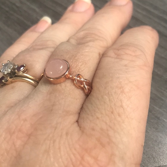 Pink Stone Knot Ring 6, 8 - Picture 5 of 5